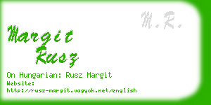 margit rusz business card